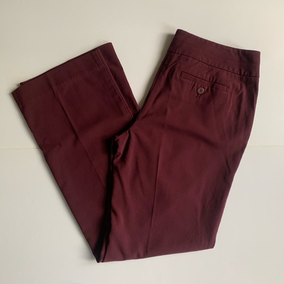 Vintage Ann TAYLOR LOFT burgundy low rise trousers - Picture 7 of 7